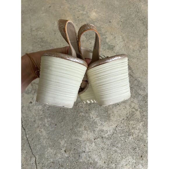 Fly London Yexa lace up metallic wedge shoes EU 37 - Picture 4 of 8